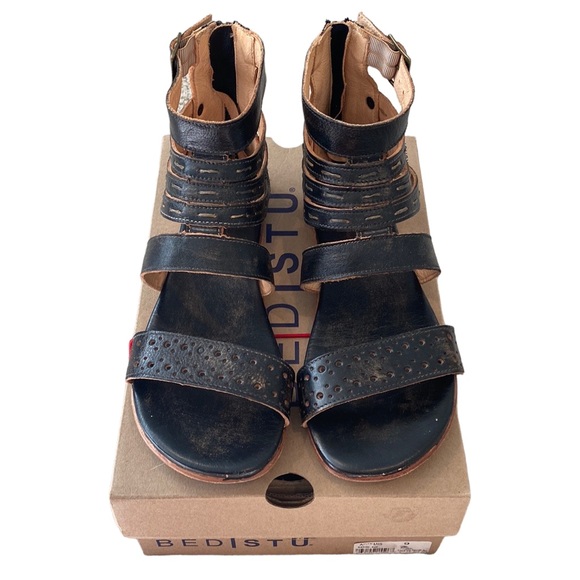 Bed Stu | Shoes | Bed Stu Bedstu Artemis Black Handwash Ankle Strappy Zipper Distressed 9 | Poshmark
